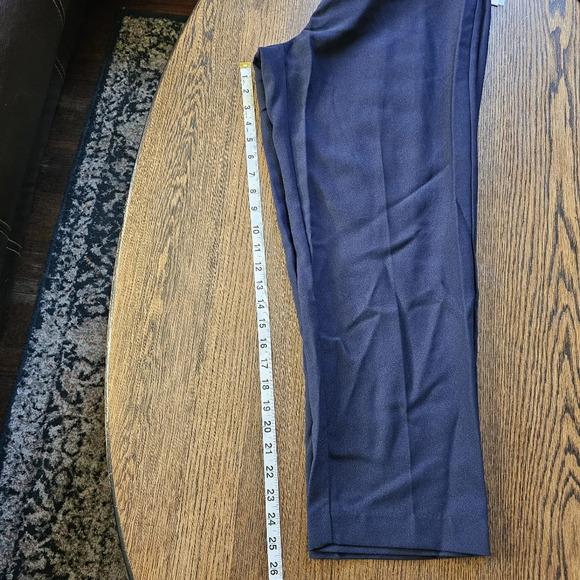 Nanette Lepore Stretch O Ring Belted Ankle Length Dress Pants Navy Size 12 NEW - Picture 8 of 12